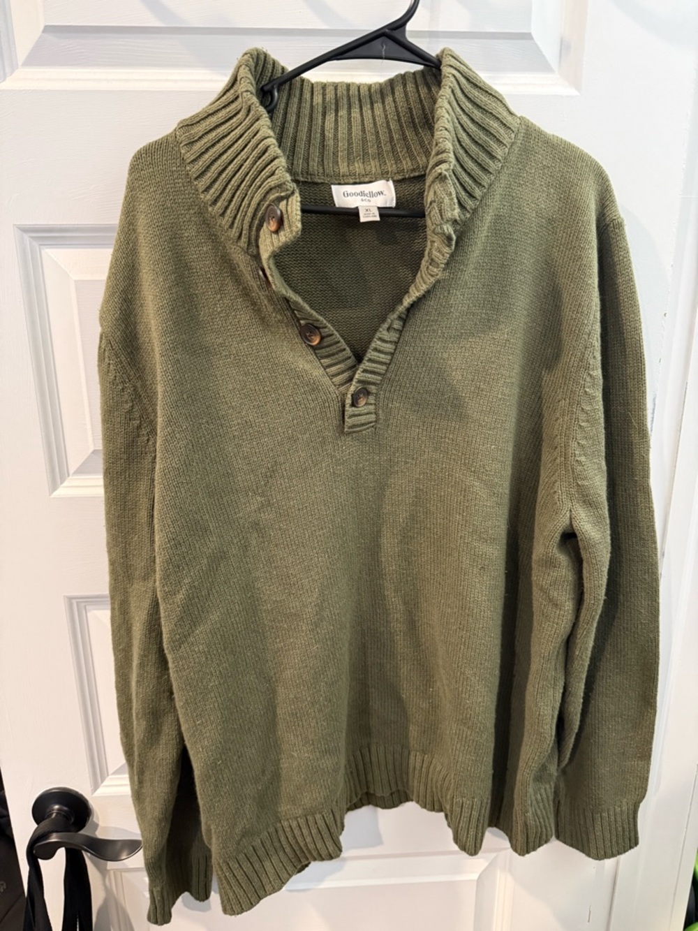 Goodfellow & Co Olive Shawl-Collar Zip Pullover